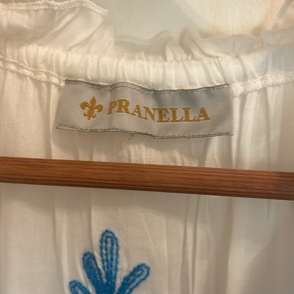 Pranella Celon Blue & White Summer Beach Dress size Large - Picture 8 of 16